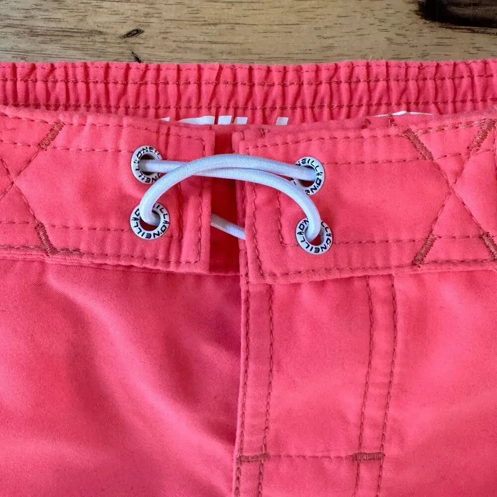 O'Neill Girls Cowell Boardshorts SZ 12 Coral Pink Swim Beach Shorts Side Pocket